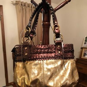 Gold and Brown handbag